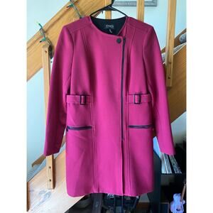 Jones New York purple zip pea coat size 8